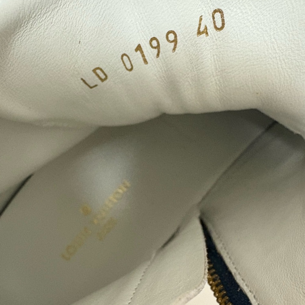 Louis Vuitton Blue Denim Monogram Sneakers - Picture 5 of 5